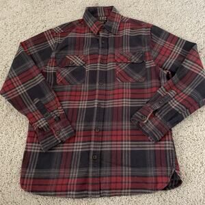 Jachs Heritage Flannel Shirt Mens Medium Long Sleeve Red Plaid Classic Outdoors